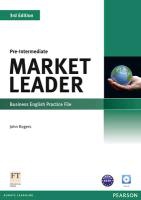 Market Leader. Pre-Intermediate Practice File (with Audio CD) voorzijde