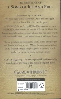 A Game of Thrones achterzijde