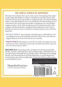 100 Simple Secrets of Happy People, The achterzijde