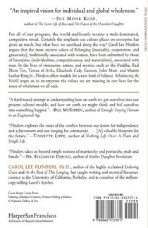 Rebalancing the World Why Women Belong and Men Compete and How to Restore the Ancient Equilibr achterzijde