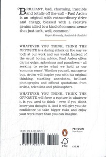 Whatever You Think, Think the Opposite achterzijde