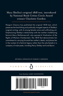 Frankenstein: The 1818 Text achterzijde