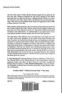 The Private Mary Chesnut achterzijde
