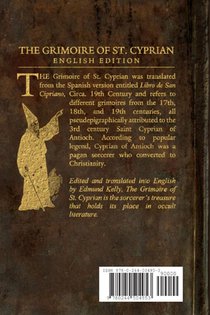 The Grimoire of St. Cyprian, English Edition achterzijde