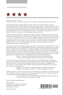 Offense, Defense, and War achterzijde