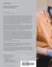 Please Pay Attention Please: Bruce Nauman's Words achterzijde