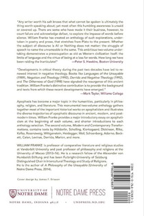 On What Cannot Be Said achterzijde