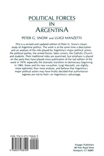 Political Forces in Argentina, 3rd Edition achterzijde