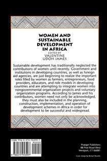 Women and Sustainable Development in Africa achterzijde