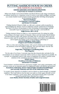 Putting America's House in Order achterzijde