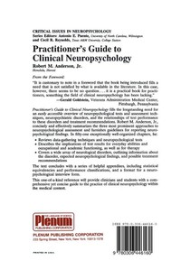 Practitioner’s Guide to Clinical Neuropsychology achterzijde