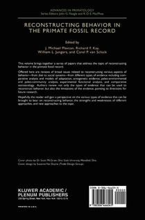 Reconstructing Behavior in the Primate Fossil Record achterzijde