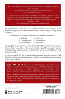 An Interpretive Lexicon of Old Testament Hebrew and Aramaic achterzijde
