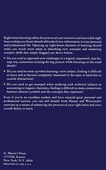 Right-Brain Learning in 30 Days achterzijde