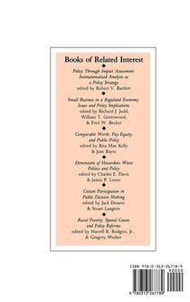 Fundamentals of the Economic Role of Government achterzijde