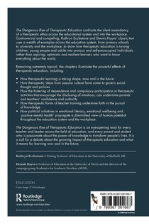 The Dangerous Rise of Therapeutic Education achterzijde
