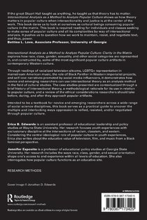 Intersectional Analysis as a Method to Analyze Popular Culture achterzijde