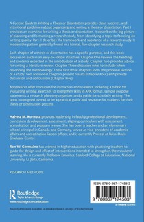A Concise Guide to Writing a Thesis or Dissertation achterzijde