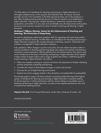 A Handbook for Teaching and Learning in Higher Education achterzijde