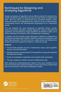 Techniques for Designing and Analyzing Algorithms achterzijde