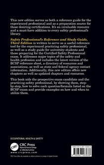 Safety Professional's Reference and Study Guide, Third Edition achterzijde