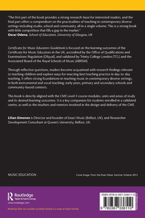 Certificate for Music Educators Guidebook achterzijde