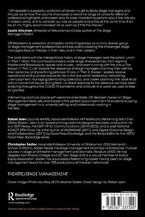 Off Headset: Essays on Stage Management Work, Life, and Career achterzijde