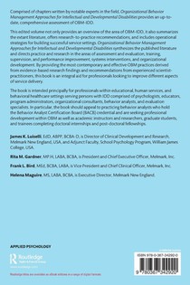 Organizational Behavior Management Approaches for Intellectual and Developmental Disabilities achterzijde