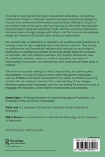 Transforming Professional Practice in Education achterzijde