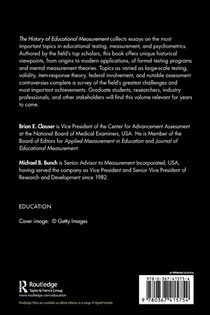 The History of Educational Measurement achterzijde