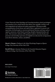 Critical Theories for School Psychology and Counseling achterzijde