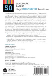 50 Landmark Papers every Intensivist Should Know achterzijde