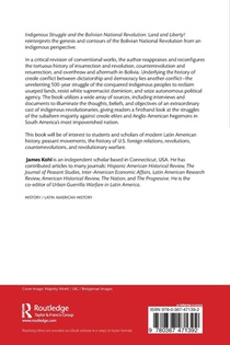 Indigenous Struggle and the Bolivian National Revolution achterzijde