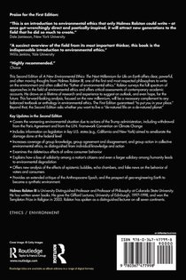 A New Environmental Ethics achterzijde