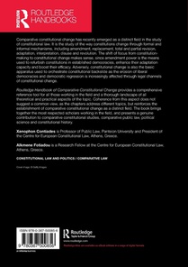 Routledge Handbook of Comparative Constitutional Change achterzijde