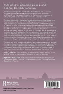Rule of Law, Common Values, and Illiberal Constitutionalism achterzijde