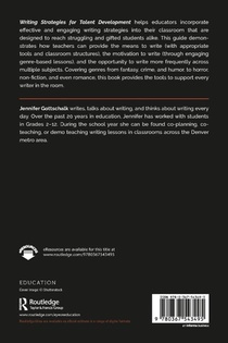 Writing Strategies for Talent Development achterzijde