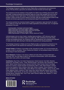 The Routledge Companion to Media and Human Rights achterzijde