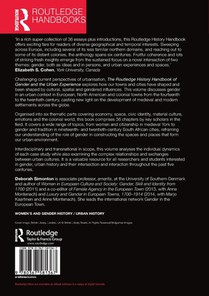 The Routledge History Handbook of Gender and the Urban Experience achterzijde