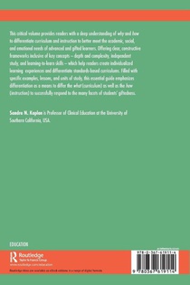 Differentiated Curriculum and Instruction for Advanced and Gifted Learners achterzijde