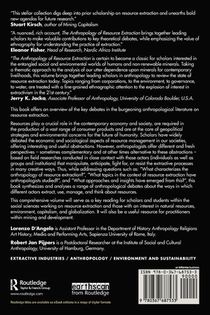 The Anthropology of Resource Extraction achterzijde