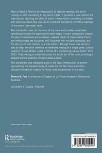 How to Read a Poem achterzijde