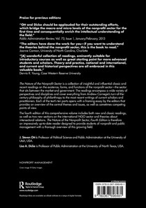The Nature of the Nonprofit Sector achterzijde