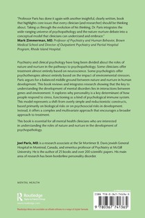 Nature and Nurture in Personality and Psychopathology achterzijde