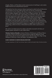 Kingship, Madness, and Masculinity on the Early Modern Stage achterzijde
