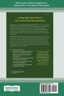 Innovations in Acceptance and Commitment Therapy achterzijde