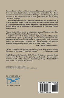Selected Poems of Salvador Espriu achterzijde