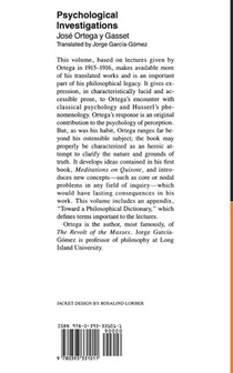Psychological Investigations achterzijde
