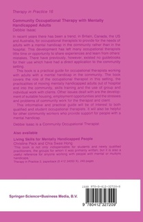Community Occupational Therapy with Mentally Handicapped Adults achterzijde