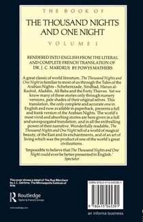 The Book of the Thousand and one Nights. Volume 1 achterzijde